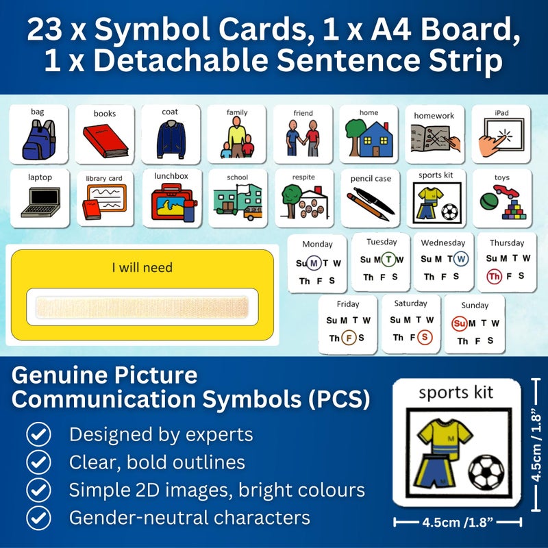 Autism Supplies And Developments I Can Pack my Bag â€“Visual Schedule for Kids with Autism â€“Premium Durable Plastic - Help Kids Get Ready Independently â€“Autism Learning Materials â€“Toddler Routine Pocket Chart (English) - Image 5